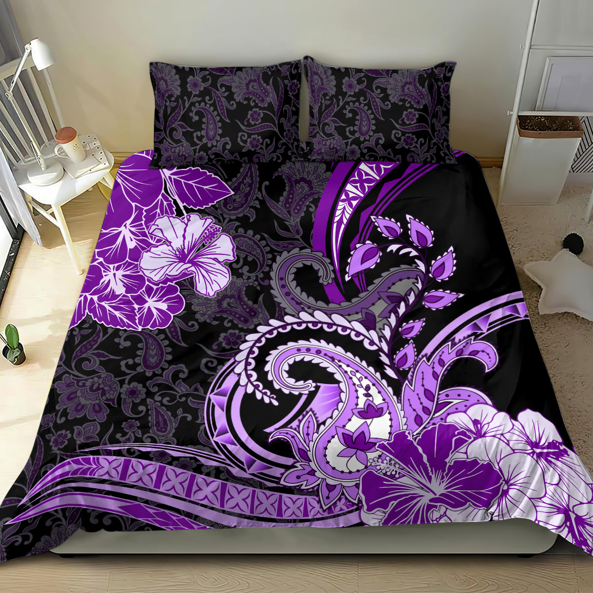 Polynesia Paisley Bedding Set Mix Purple Polynesian Pattern LT05 - Polynesian Pride