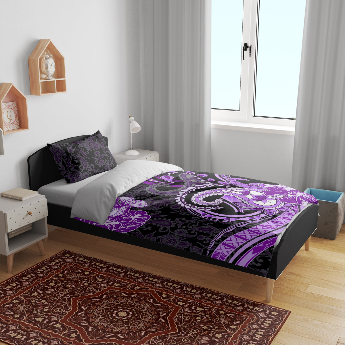 Polynesia Paisley Bedding Set Mix Purple Polynesian Pattern LT05 - Polynesian Pride