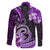 Polynesia Paisley Family Matching Long Sleeve Bodycon Dress and Hawaiian Shirt Mix Purple Polynesian Pattern LT05 - Polynesian Pride