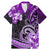 Polynesia Paisley Family Matching Mermaid Dress and Hawaiian Shirt Mix Purple Polynesian Pattern LT05 Dad's Shirt - Short Sleeve Purple - Polynesian Pride