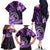 Polynesia Paisley Family Matching Off Shoulder Long Sleeve Dress and Hawaiian Shirt Mix Purple Polynesian Pattern LT05 - Polynesian Pride