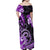 Polynesia Paisley Family Matching Off Shoulder Maxi Dress and Hawaiian Shirt Mix Purple Polynesian Pattern LT05 - Polynesian Pride