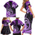 Polynesia Paisley Family Matching Short Sleeve Bodycon Dress and Hawaiian Shirt Mix Purple Polynesian Pattern LT05 - Polynesian Pride