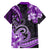 Polynesia Paisley Family Matching Short Sleeve Bodycon Dress and Hawaiian Shirt Mix Purple Polynesian Pattern LT05 - Polynesian Pride