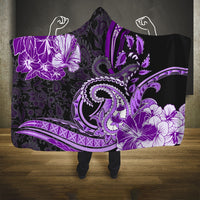 Polynesia Paisley Hooded Blanket Mix Purple Polynesian Pattern LT05 One Size Purple - Polynesian Pride