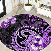 Polynesia Paisley Round Carpet Mix Purple Polynesian Pattern LT05 Purple - Polynesian Pride