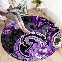 Polynesia Paisley Round Carpet Mix Purple Polynesian Pattern LT05 - Polynesian Pride