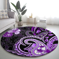 Polynesia Paisley Round Carpet Mix Purple Polynesian Pattern LT05 - Polynesian Pride