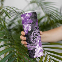 Polynesia Paisley Skinny Tumbler Mix Purple Polynesian Pattern LT05 - Polynesian Pride