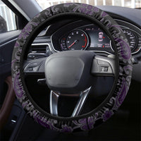 Polynesia Paisley Steering Wheel Cover Mix Purple Polynesian Pattern LT05 - Polynesian Pride
