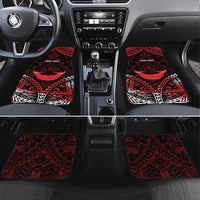 Easter Island Car Mats Polynesian Pattern Emblem LT05 Set 4pcs Black - Polynesian Pride