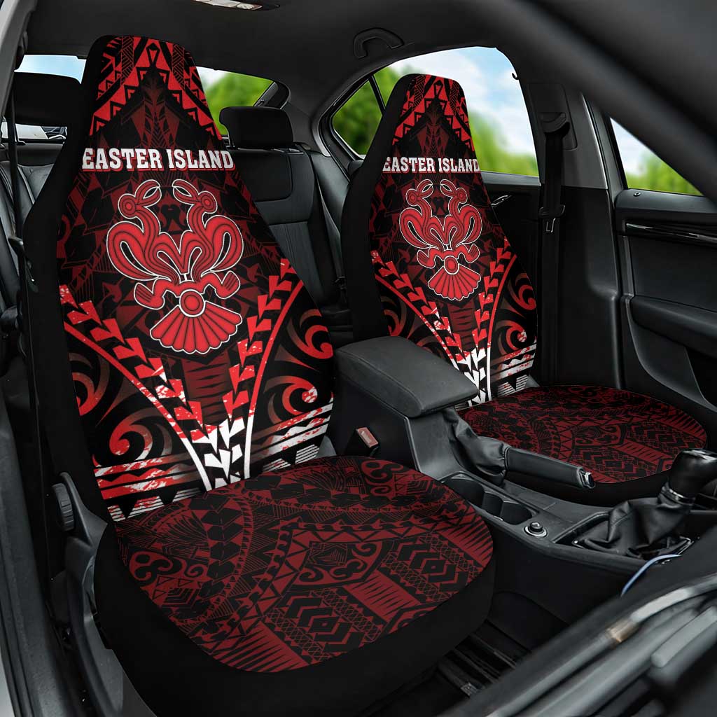 Easter Island Car Seat Cover Polynesian Pattern Emblem LT05 One Size Black - Polynesian Pride