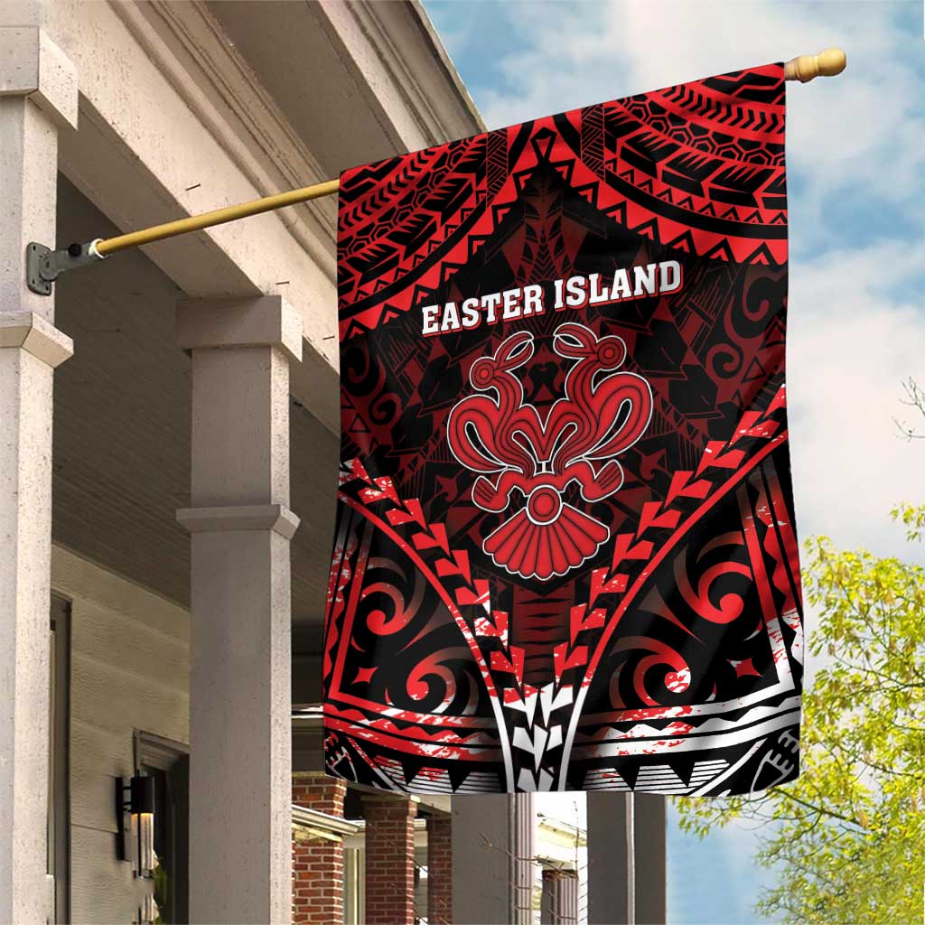 Easter Island Garden Flag Polynesian Pattern Emblem LT05 House Flag Black - Polynesian Pride