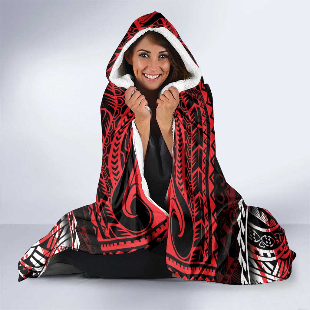 Easter Island Hooded Blanket Polynesian Pattern Emblem LT05 - Polynesian Pride