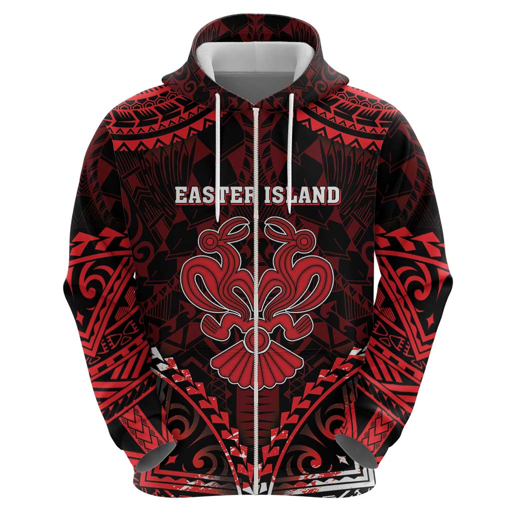 Personalised Easter Island Hoodie Polynesian Pattern Emblem LT05 - Polynesian Pride