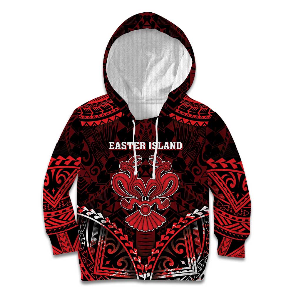 Personalised Easter Island Kid Hoodie Polynesian Pattern Emblem LT05 Hoodie Black - Polynesian Pride