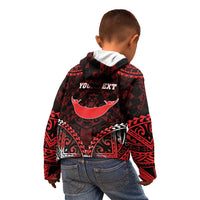Personalised Easter Island Kid Hoodie Polynesian Pattern Emblem LT05 - Polynesian Pride