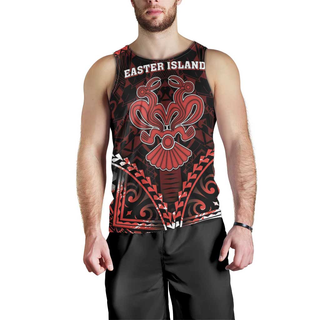 Personalised Easter Island Men Tank Top Polynesian Pattern Emblem LT05 - Polynesian Pride
