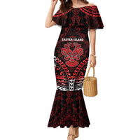 Personalised Easter Island Mermaid Dress Polynesian Pattern Emblem LT05 Women Black - Polynesian Pride