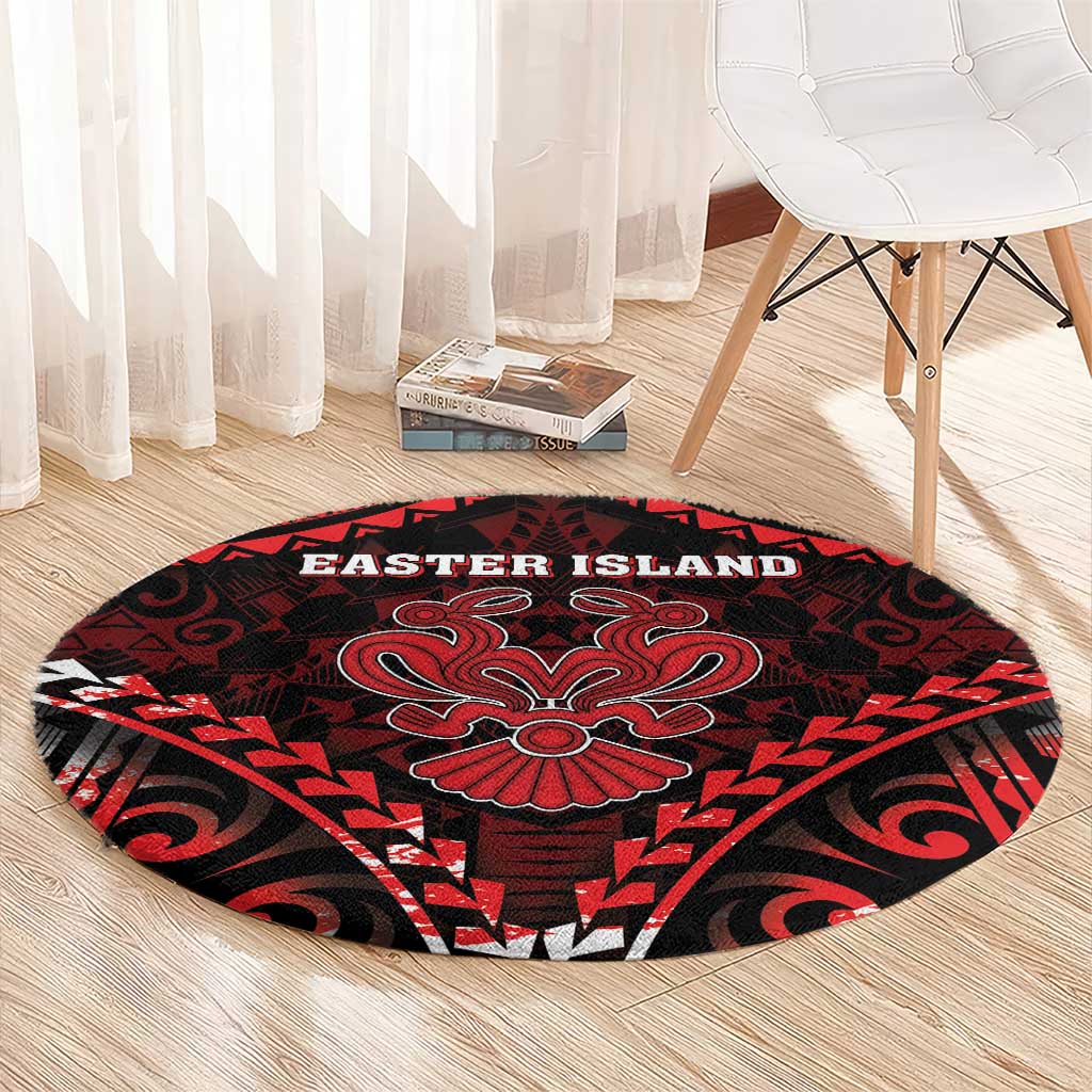 Easter Island Round Carpet Polynesian Pattern Emblem LT05 - Polynesian Pride