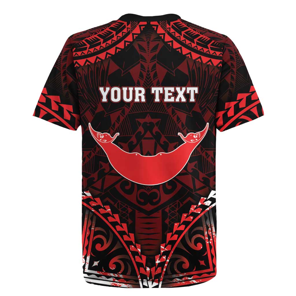 Personalised Easter Island Rugby Jersey Polynesian Pattern Emblem LT05 - Polynesian Pride