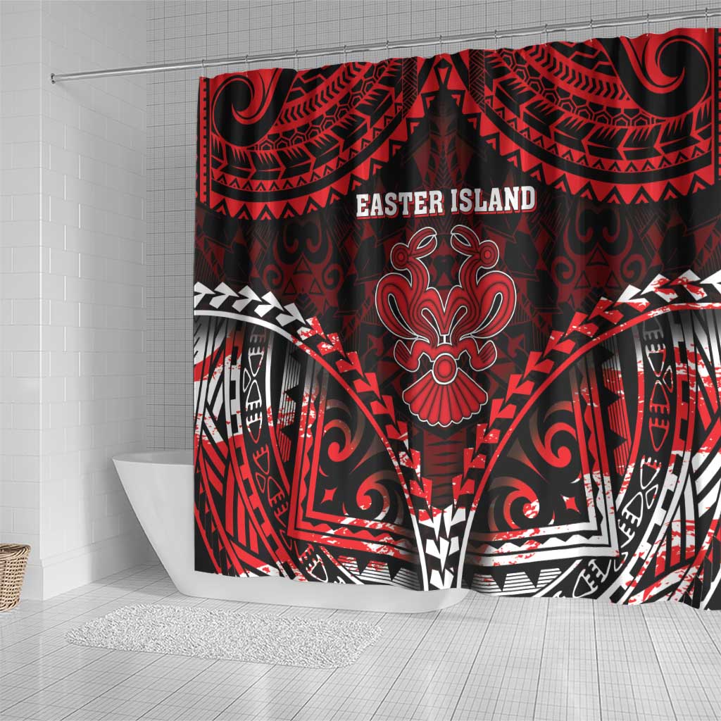 Easter Island Shower Curtain Polynesian Pattern Emblem LT05 - Polynesian Pride