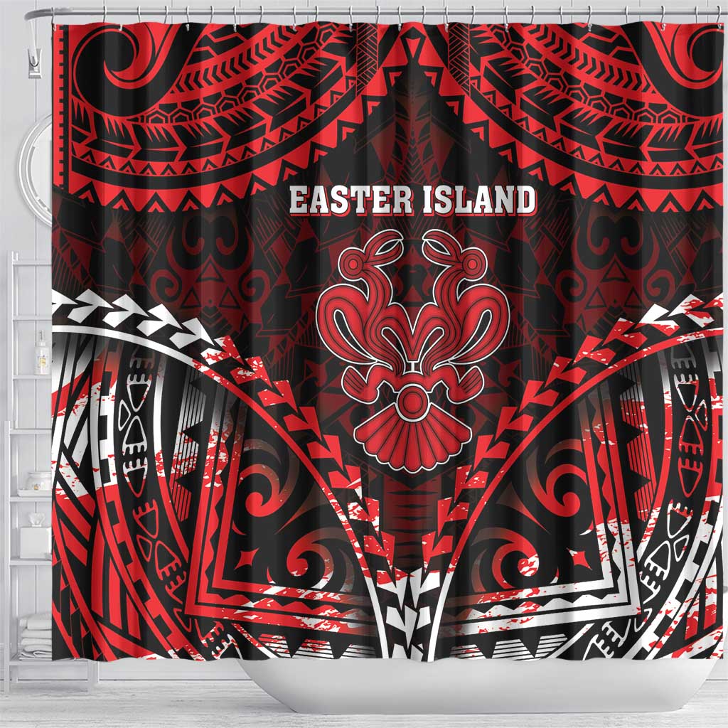 Easter Island Shower Curtain Polynesian Pattern Emblem LT05 - Polynesian Pride
