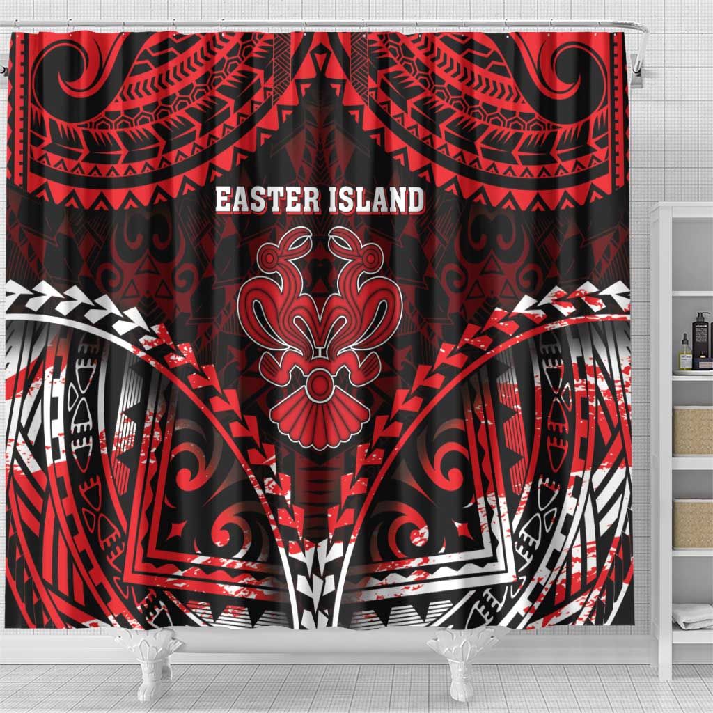 Easter Island Shower Curtain Polynesian Pattern Emblem LT05 - Polynesian Pride