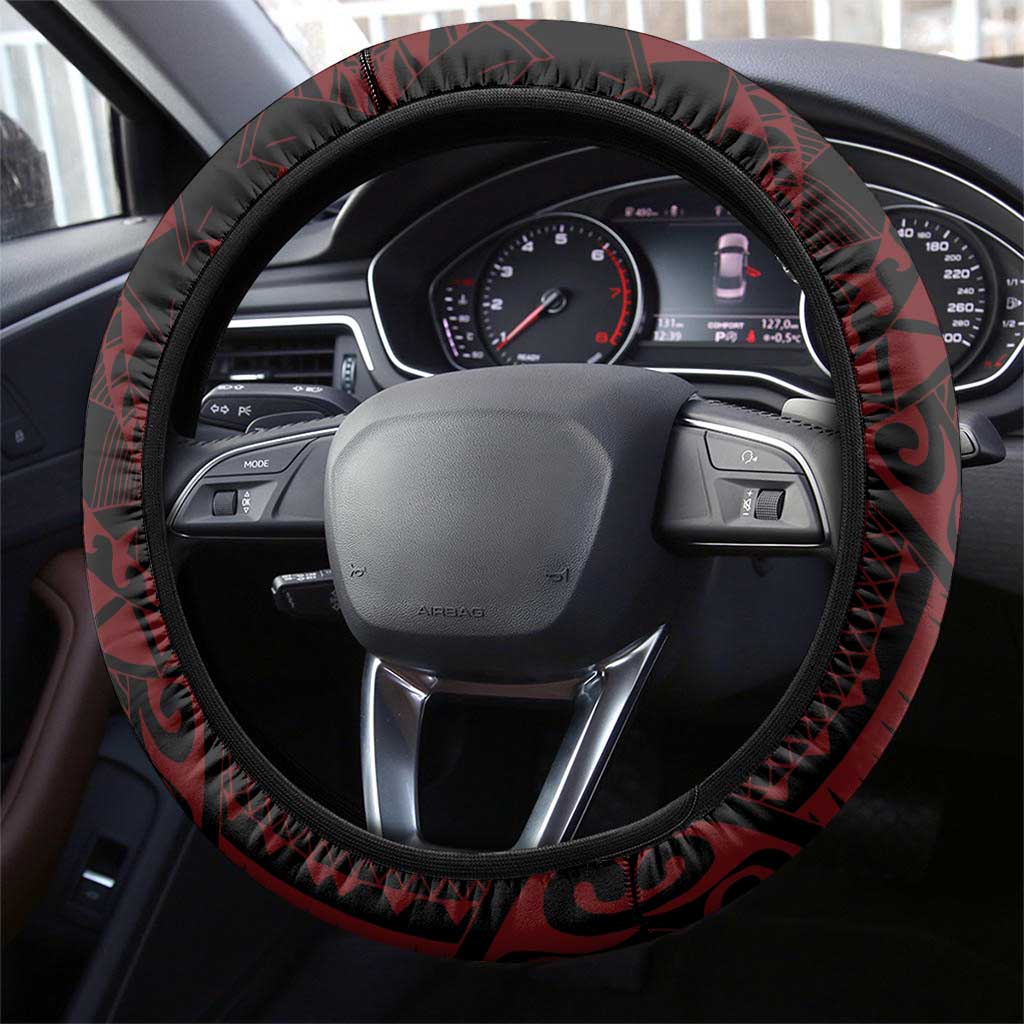 Easter Island Steering Wheel Cover Polynesian Pattern Emblem LT05 - Polynesian Pride