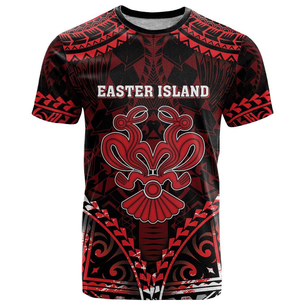 Personalised Easter Island T Shirt Polynesian Pattern Emblem LT05 Black - Polynesian Pride
