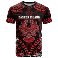 Personalised Easter Island T Shirt Polynesian Pattern Emblem LT05 Black - Polynesian Pride