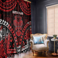 Easter Island Window Curtain Polynesian Pattern Emblem LT05 - Polynesian Pride