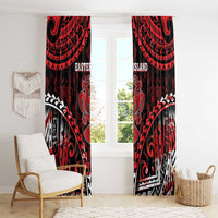 Easter Island Window Curtain Polynesian Pattern Emblem LT05 - Polynesian Pride