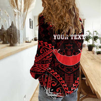Personalised Easter Island Women Casual Shirt Polynesian Pattern Emblem LT05 - Polynesian Pride