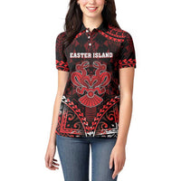 Personalised Easter Island Women Polo Shirt Polynesian Pattern Emblem LT05 - Polynesian Pride