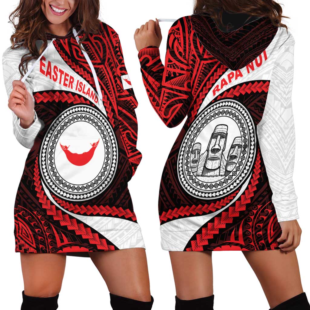 Easter Island Hoodie Dress Moai Statues Polynesian Style LT05 - Polynesian Pride