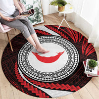 Easter Island Round Carpet Moai Statues Polynesian Style LT05 - Polynesian Pride