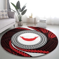 Easter Island Round Carpet Moai Statues Polynesian Style LT05 - Polynesian Pride