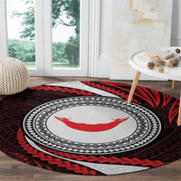 Easter Island Round Carpet Moai Statues Polynesian Style LT05 - Polynesian Pride
