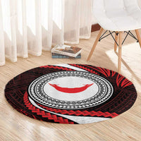 Easter Island Round Carpet Moai Statues Polynesian Style LT05 - Polynesian Pride