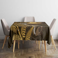 New Zealand Matariki Tablecloth Maori Koru With Humpback Whale Gold LT05 - Polynesian Pride