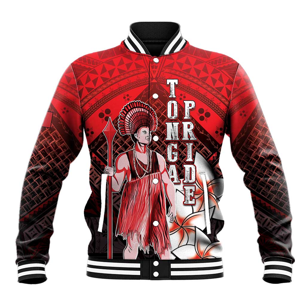 The First King Of Tonga Baseball Jacket Tongan Pride LT05 Unisex Red - Polynesian Pride