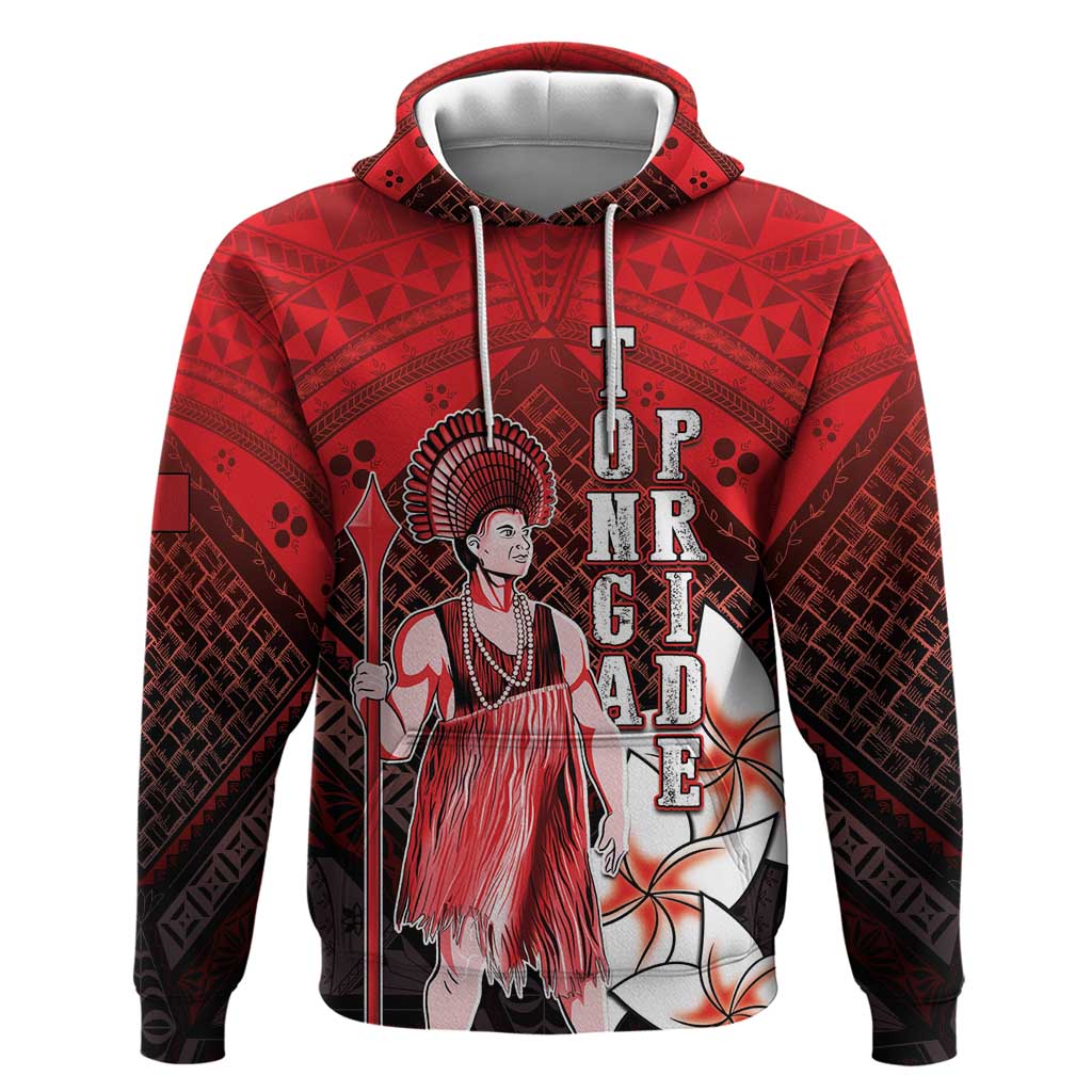 The First King Of Tonga Hoodie Tongan Pride LT05 Pullover Hoodie Red - Polynesian Pride