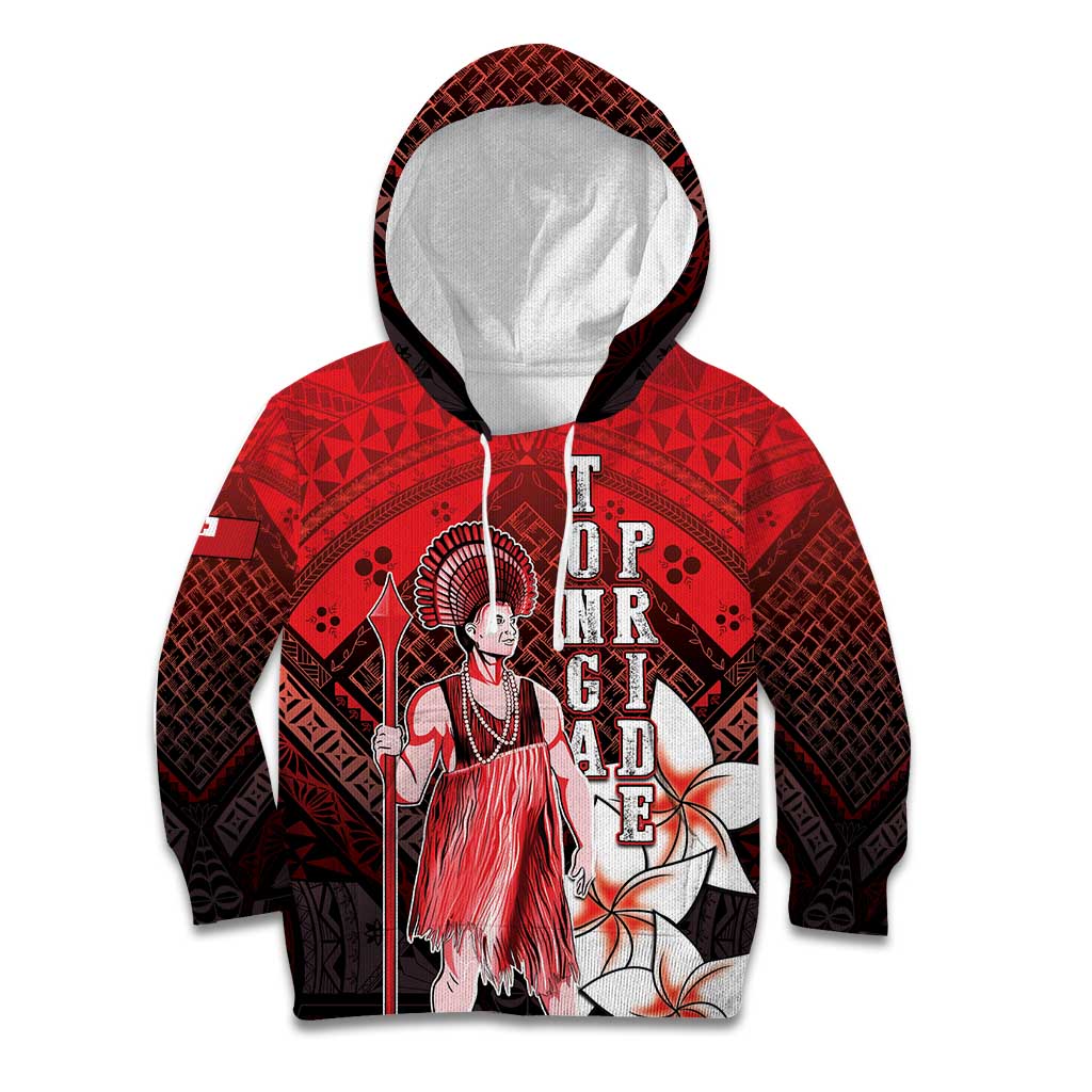 The First King Of Tonga Kid Hoodie Tongan Pride LT05 Hoodie Red - Polynesian Pride