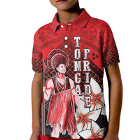 The First King Of Tonga Kid Polo Shirt Tongan Pride LT05 Kid Red - Polynesian Pride