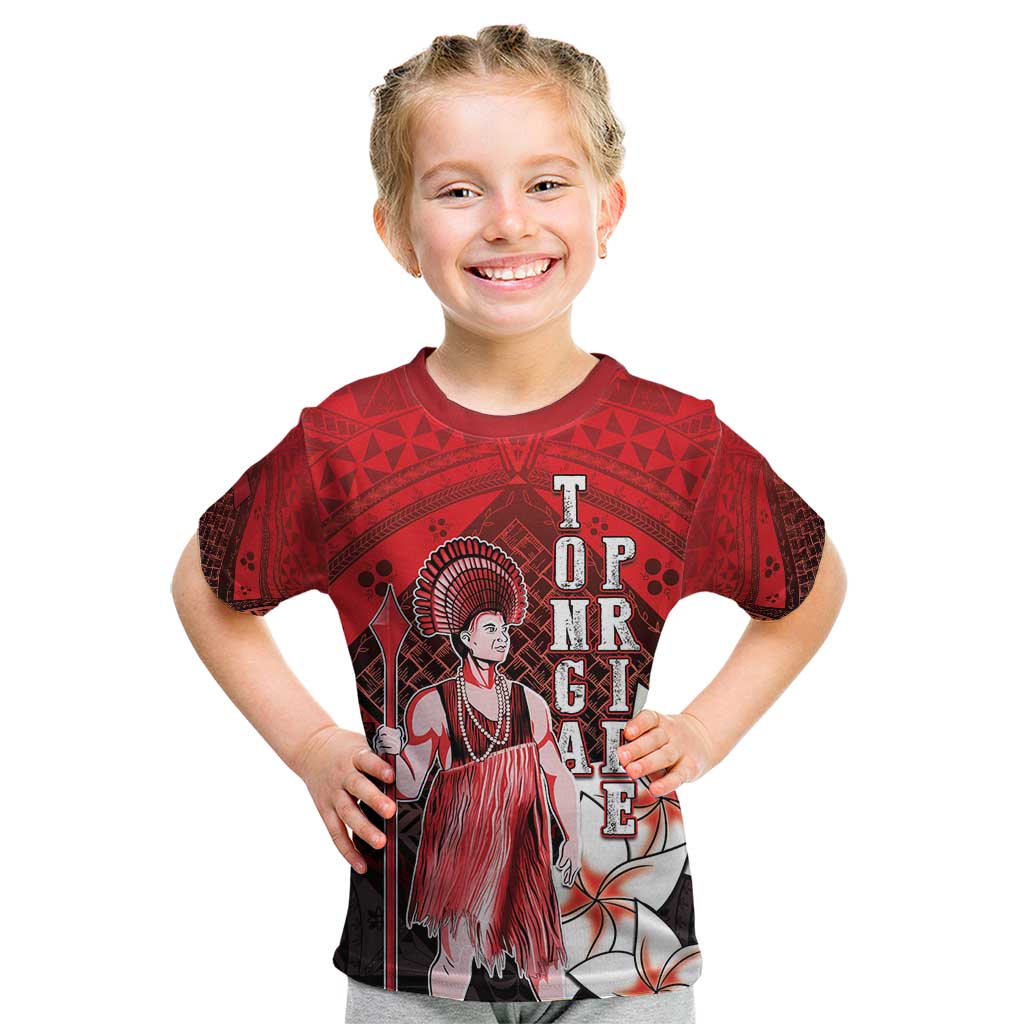 The First King Of Tonga Kid T Shirt Tongan Pride LT05 Red - Polynesian Pride