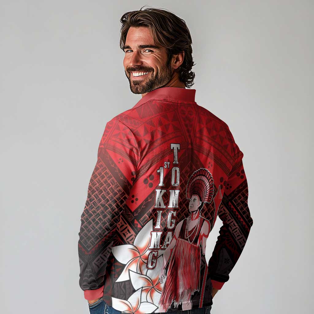 The First King Of Tonga Long Sleeve Polo Shirt Tongan Pride LT05 - Polynesian Pride