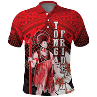 The First King Of Tonga Polo Shirt Tongan Pride LT05 Red - Polynesian Pride