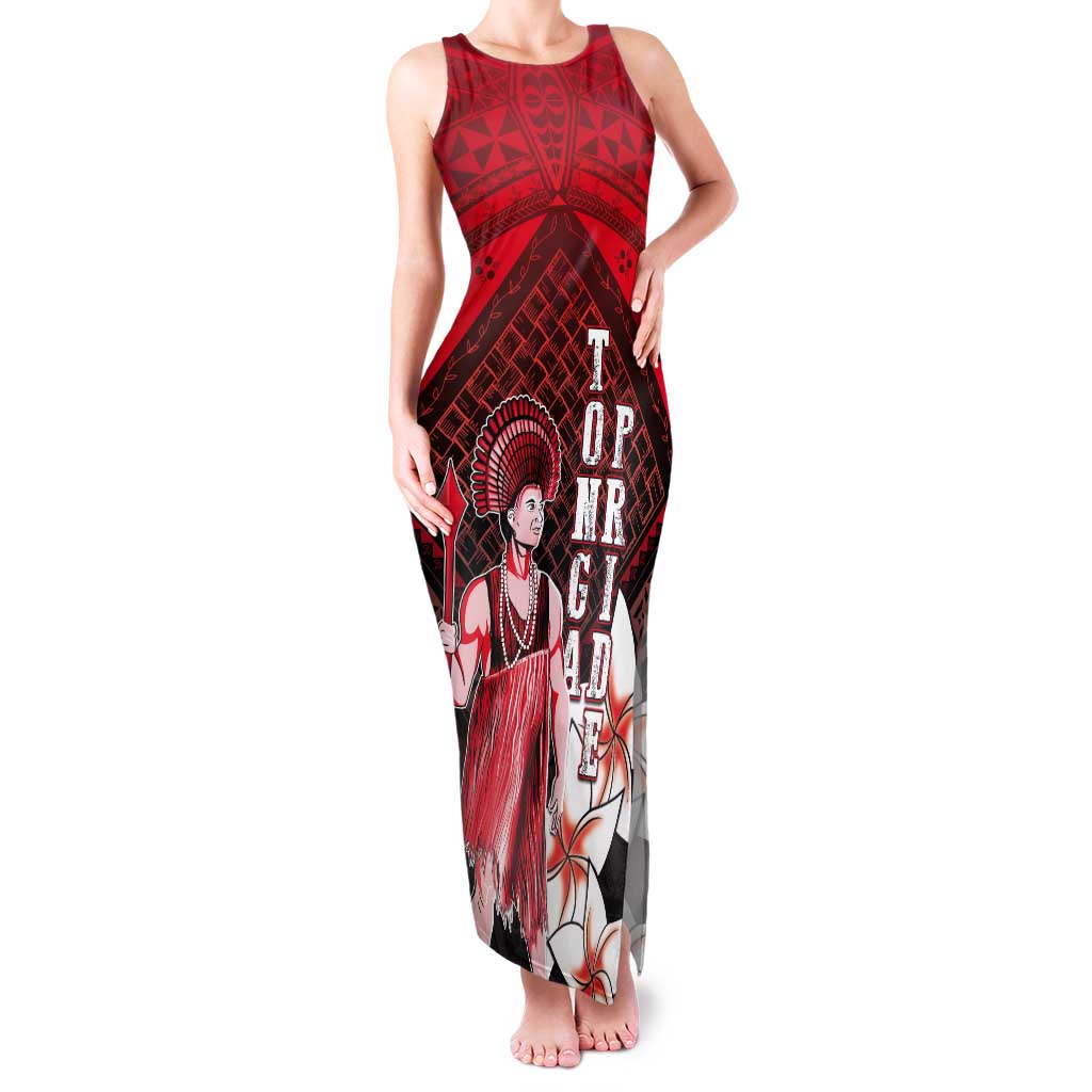 The First King Of Tonga Tank Maxi Dress Tongan Pride LT05 Women Red - Polynesian Pride
