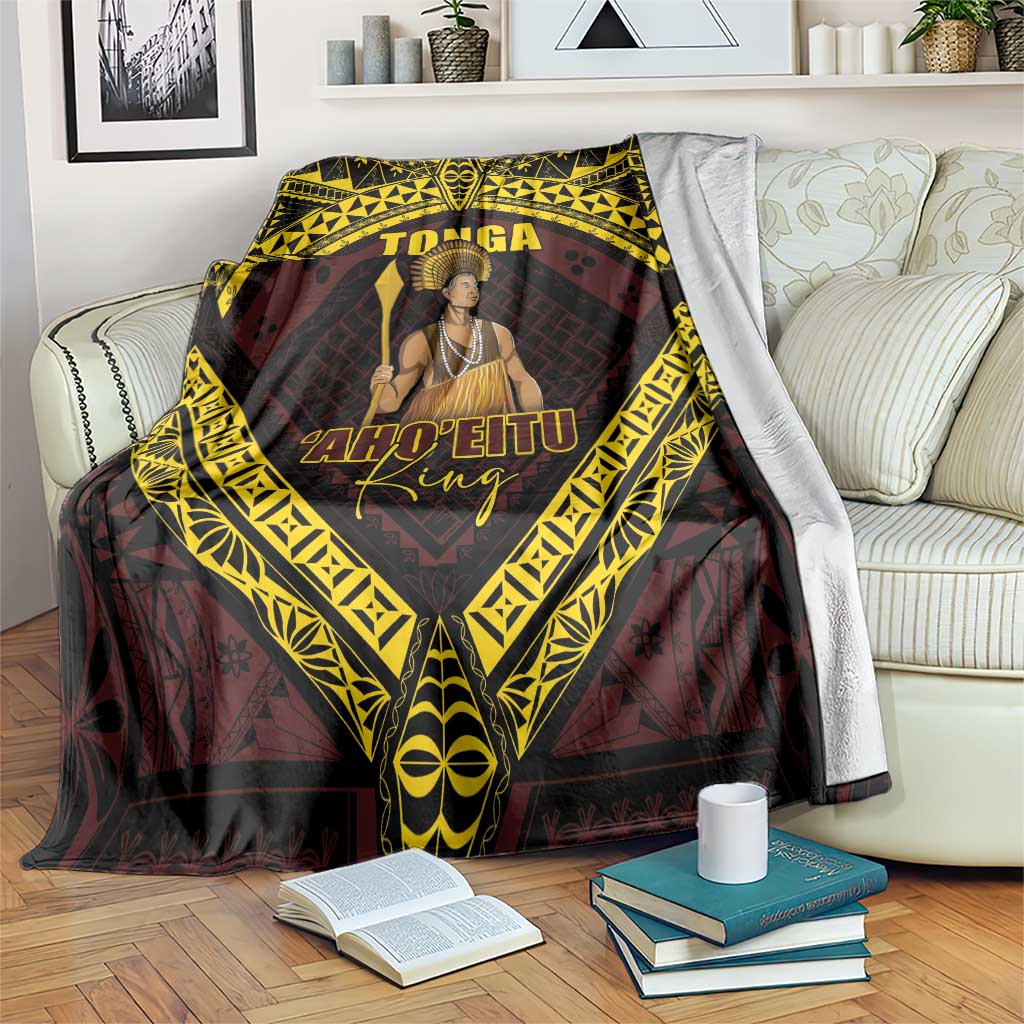 Tonga First King Blanket Ahoeitu Know Your Roots LT05 Maroon - Polynesian Pride